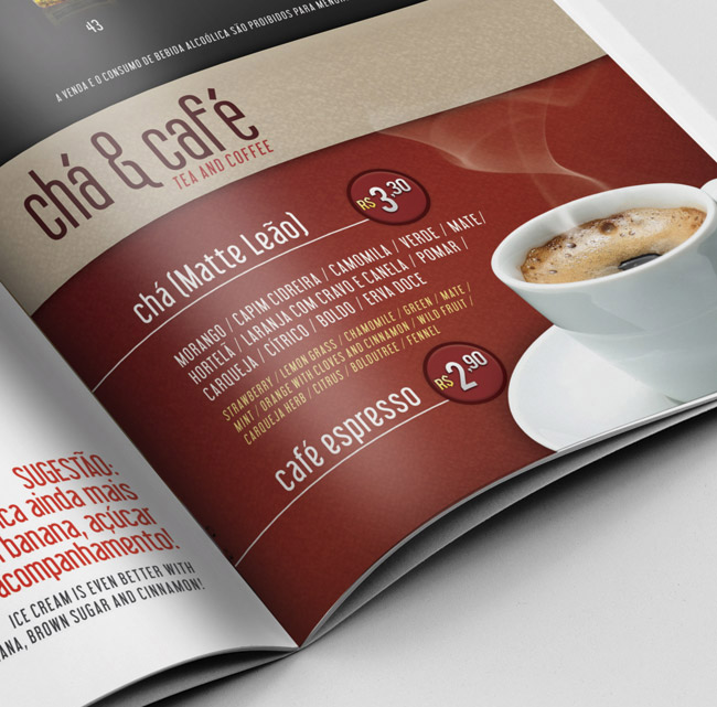 Design Cardápio de Sobremesas