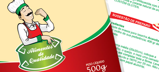 design embalagem lasanha