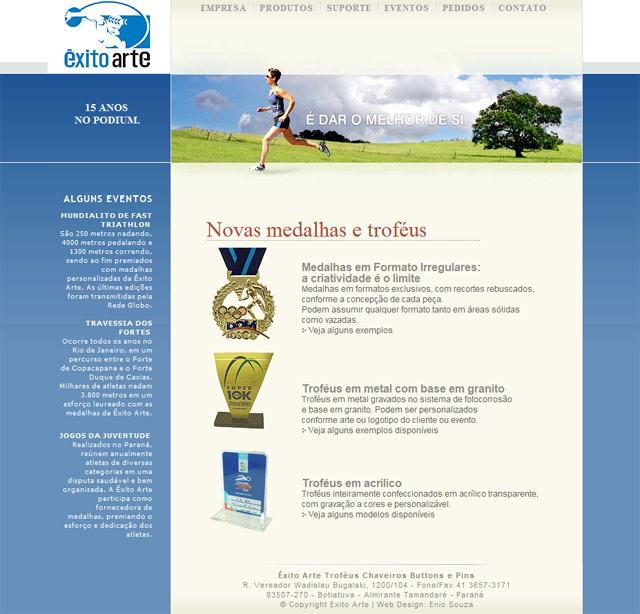webdesign detalhe site Exito Arte