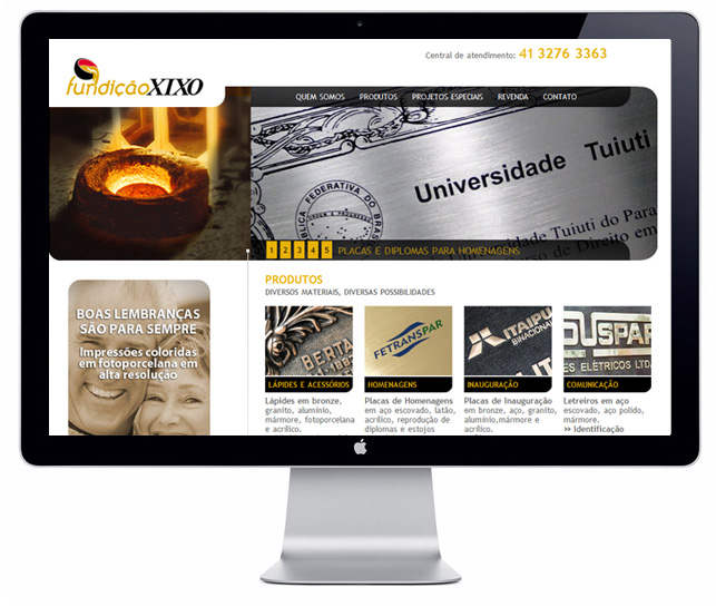 webdesign site para Fundação Xixo