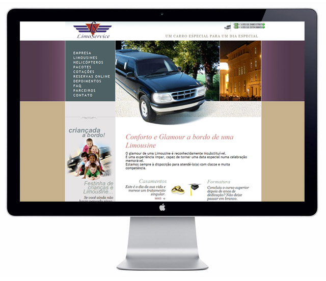 webdesign site para Limoservice