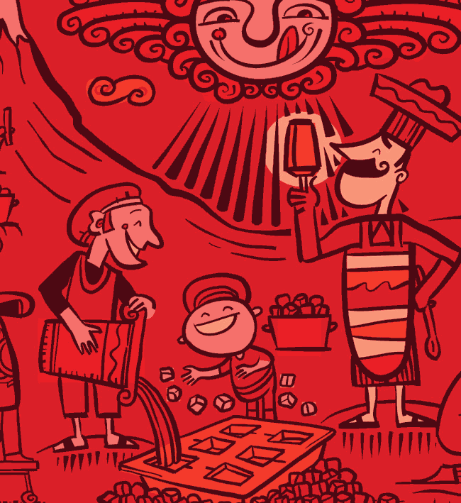 ilustração identidade visual da loja los paleteros