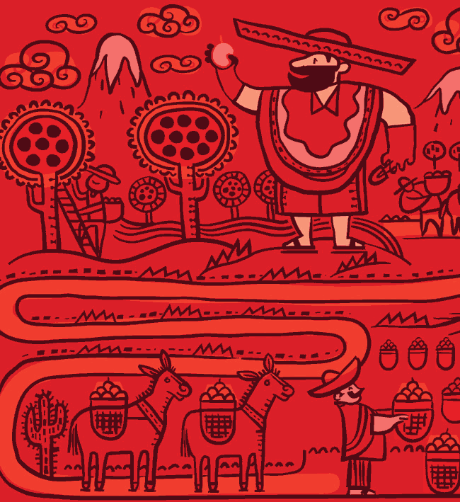 ilustração identidade visual da loja los paleteros